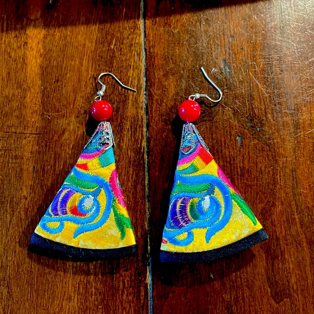 Chinese embroidery earrings